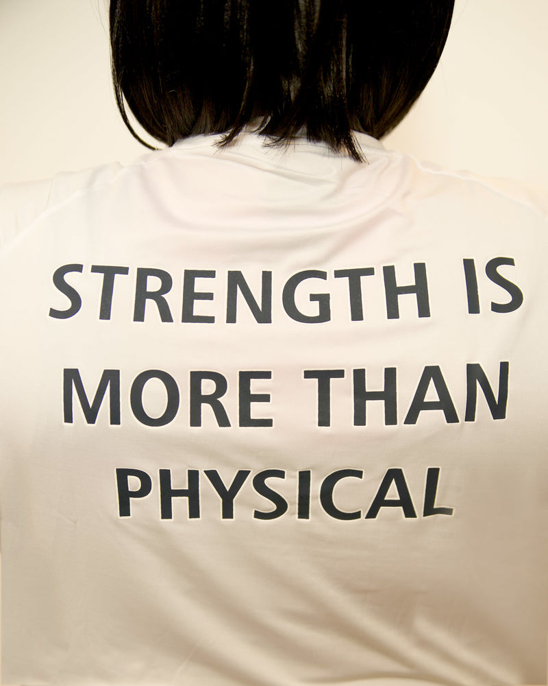 Higher Balance - Quick Dry Short Sleeve T-Shirt ( Strength Is More Than Physical )